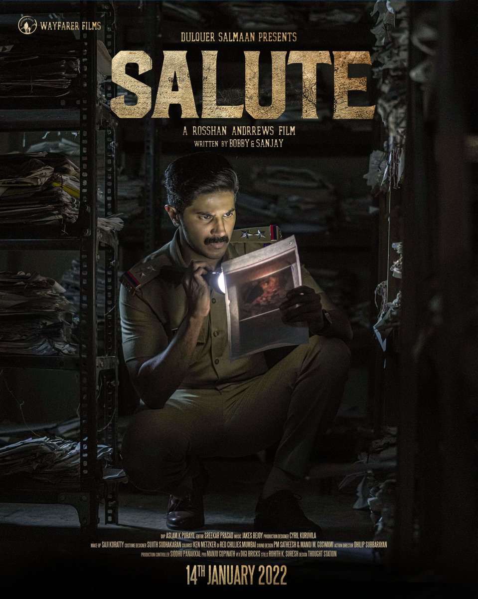 mammukka's tweet photo. Aravind Karunakaran is on a mission!#Salute releasing in theaters worldwide on January 14, 2022.

@dulQuer @DQsWayfarerFilm https://t.co/KAQJKgvE72