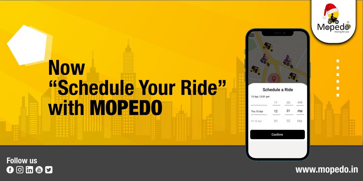 BikeTaxiService's tweet photo. Never let your packed schedule stop you from being on time. With #Mopedo “schedule your ride” anytime in the day.

Register Now : https://t.co/vB4bRf1F2u

#MopedoBikeTaxi #MopedoAutoTaxi #morningmotivation #Wednesdayvibe #Trending #Riders #bike #Hyderabad #India #BikeTaxi https://t.co/Nt2QEUSKbD