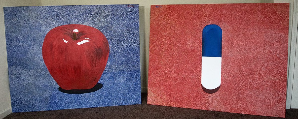 serolfd24's tweet photo. 60x48, Acrylic on canvas, by Me

Celebrating the release of The Matrix Resurrections. “All I’m offering is the truth”. I present RED PILL, BLUE PILL https://t.co/e3UzONXcaN