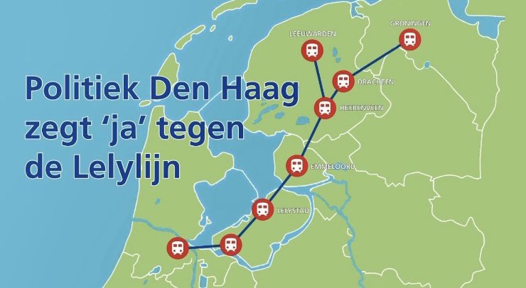 De Lelylijn in het Regeerakkoord! 🤩😇De snelste en goedkoopste spoorverbinding tussen de Randstad en Leeuwarden/Groningen (en verder naar Bremen-Hamburg-Scandinavië) èn goed voor de BV Nederland! 🚅Wat een belangrijke stap! Nu op naar de aanleg. 🛤 #Lelylijn