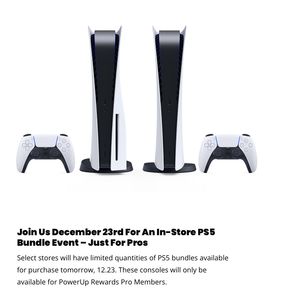 In-store GameStop PS5 restock confirmed for December 23rd.