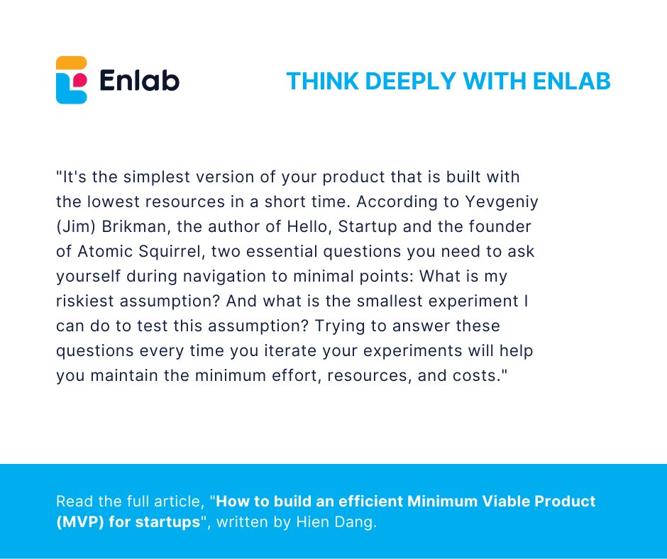 EnlabSoftware's tweet photo. Numerous successful #startups began their winning way from building #minimalviableproducts (MVP). #Amazon, #Uber, #Netflix, #Twitter, #Spotify, and many more are among them.

👉 Read more about how to build an efficient #MVP for startups: https://t.co/U6sfTHnLN1

#Enlab #buildMVP https://t.co/6pRxt6FRnH