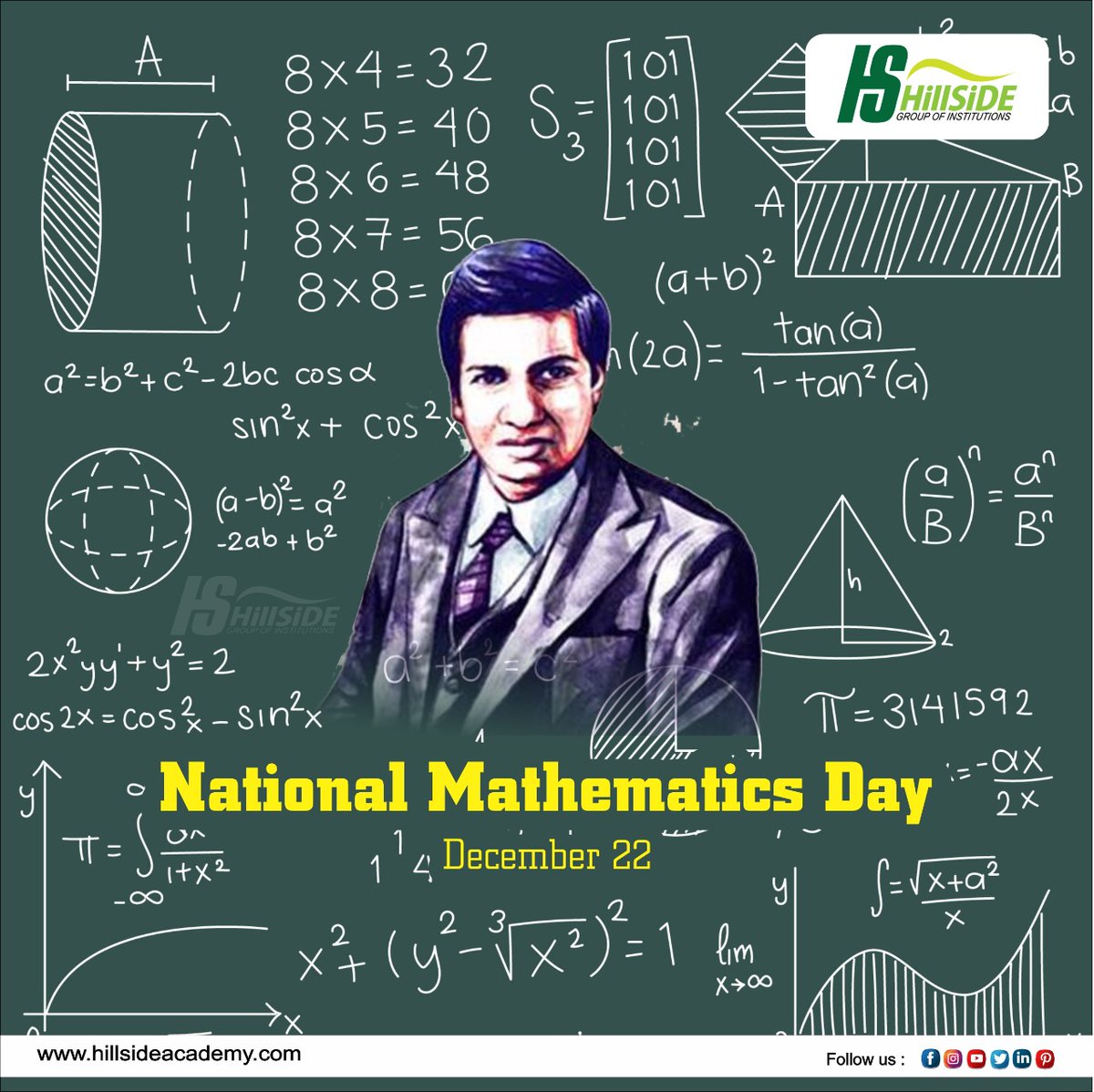 hillsidebschool's tweet photo. National Mathematics Day.
#NationalMathematicsDay #mathematics #mathematicsday2021 #mathematician #MathematicsChallenge #Anandhkumar #Super30 #HrithikRoshan #super30movie #math #maths #science #mathematician #physics #mathmemes https://t.co/dDcWgc0VgB