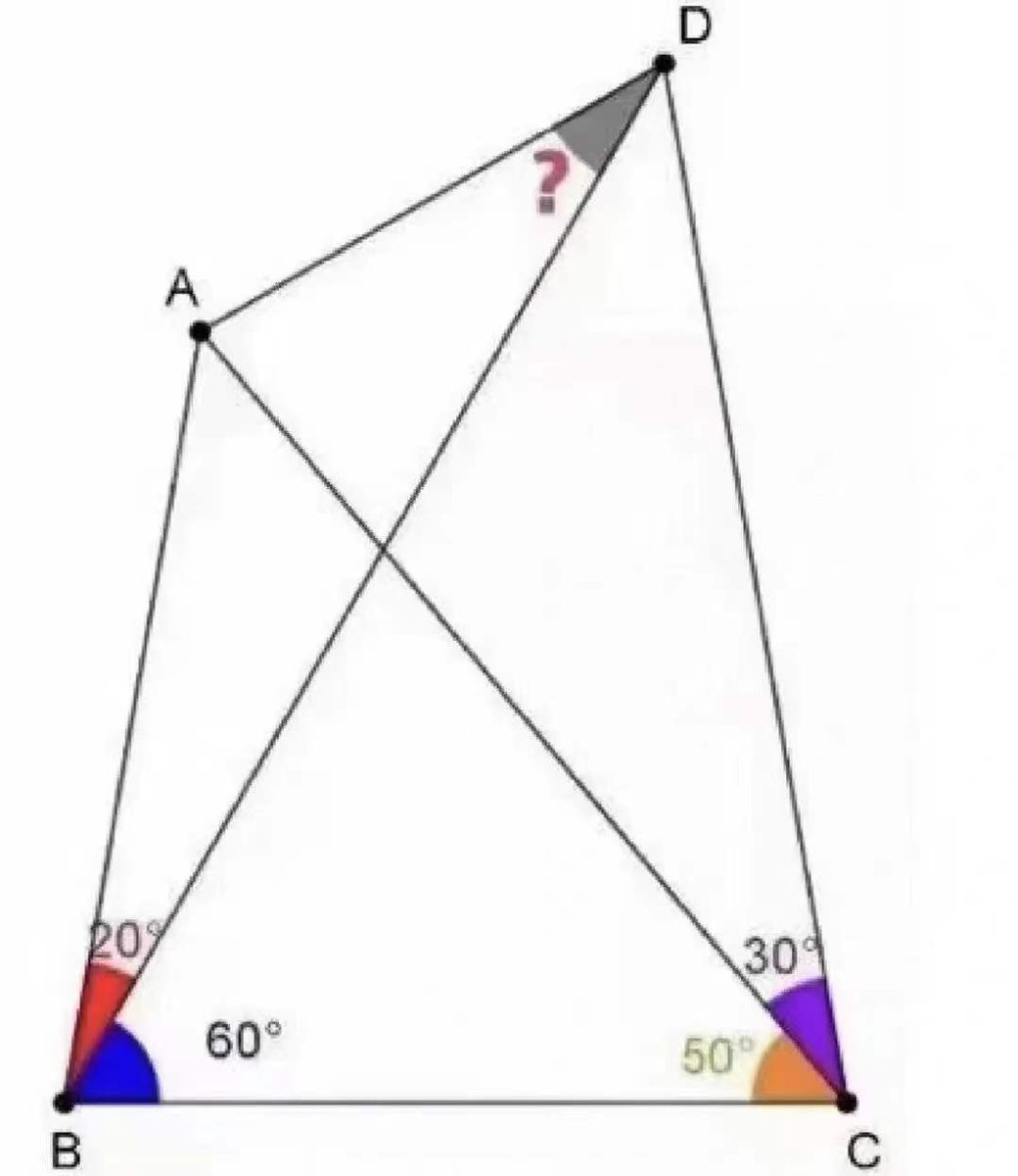 Take a moment to exercise your brain! Can you calculate the size of the angle colored in grey?