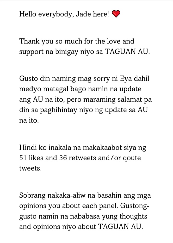 ayeallyn's tweet photo. Thank you so much for the love and support na binigay niyo sa TAGUAN AU 💖

This is TAGUAN, now signing off.

@SB19Official #SB19 https://t.co/gbbOFxk64s