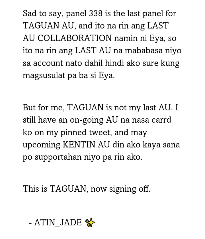 ayeallyn's tweet photo. Thank you so much for the love and support na binigay niyo sa TAGUAN AU 💖

This is TAGUAN, now signing off.

@SB19Official #SB19 https://t.co/gbbOFxk64s