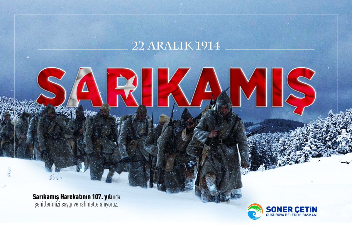 cukurovabldtr's tweet photo. Geri dönmeyi asla düşünmediler!

Bundan 107 yıl önce #Sarıkamış Harekatı sırasında, söz konusu vatan olunca hiç düşünmeden canlarını ortaya koyan kahraman Mehmetçiklerimizi saygı, minnet ve rahmetle anıyorum. https://t.co/Pvc7mrZH5T
