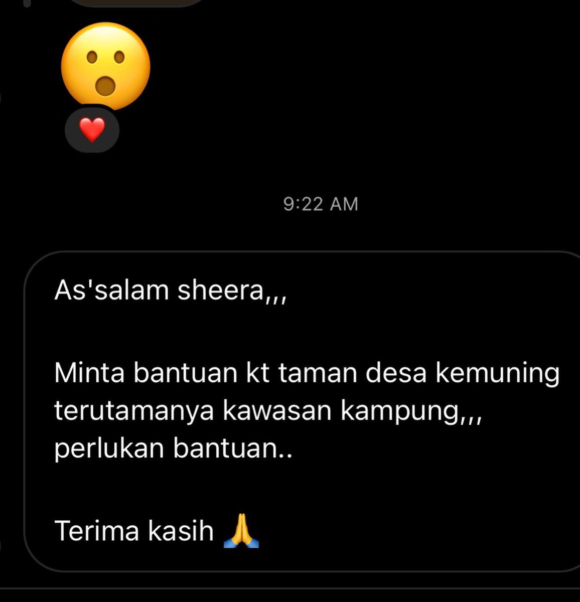 sheeraiskandar's tweet photo. DESA KEMUNING di kawasan pendalaman amat memerlukan bantuan.
Mohon sesiapa ada access untuk masuk, tolong mangsa mangsa di sana.
Jasa baik Anda hanya Tuhan dapat membalasnya 🙏🏻🙏🏻🙏🏻
#banjirdarurat #desakemuning https://t.co/acD6WwR2qF
