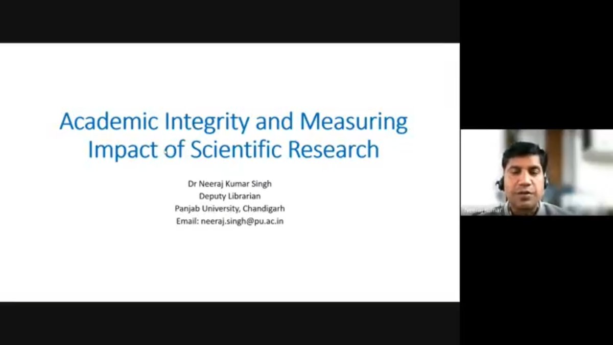 CUOLibrary's tweet photo. @CUOLibrary @cuokoraput successfully organised Webinar on "Academic Integrity and Measuring the Impact on Scientific Research" on 21st December, 2021. https://t.co/darV0gtEB9