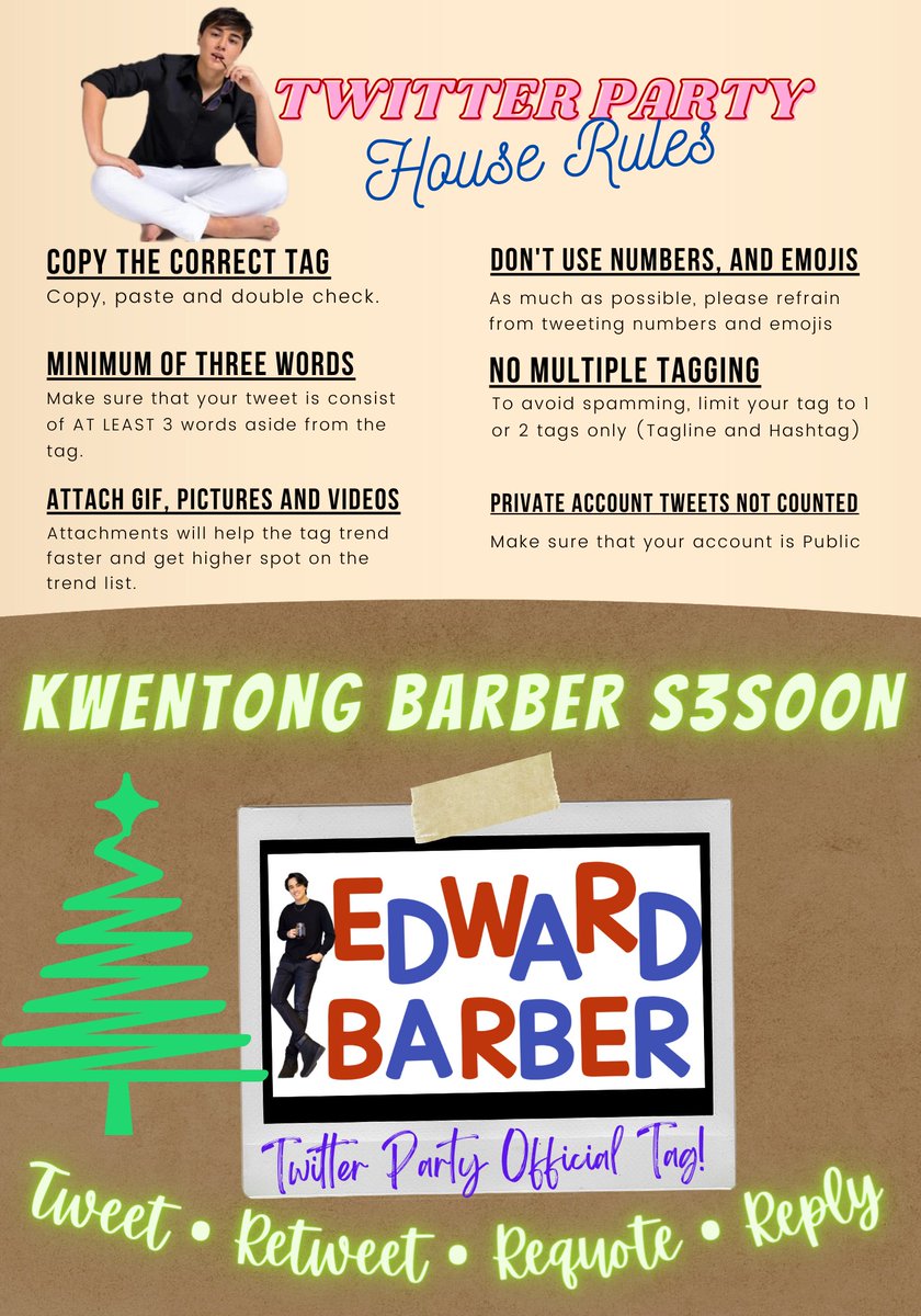 EdwardChillTags's tweet photo. Yes! Finally! See you @Barber_Edward_ on January 5!

KWENTONG BARBER S3SOON 

#EdwardBarber https://t.co/kbPVcmiTJ9