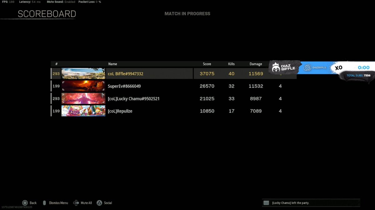 ModernWarzone's tweet image. The #Vanguard Royale Quads kill record has just been broken with a ridiculous 122 game by @DiazBiffle @Repullze @SuperEvan__ &amp;amp; @LuckyChamu! 🤯

Crazy that they managed to accomplish such a massive kill total with Hector slapping his ass for half of the game.