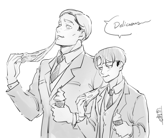 eruri visiting marley 🍕 