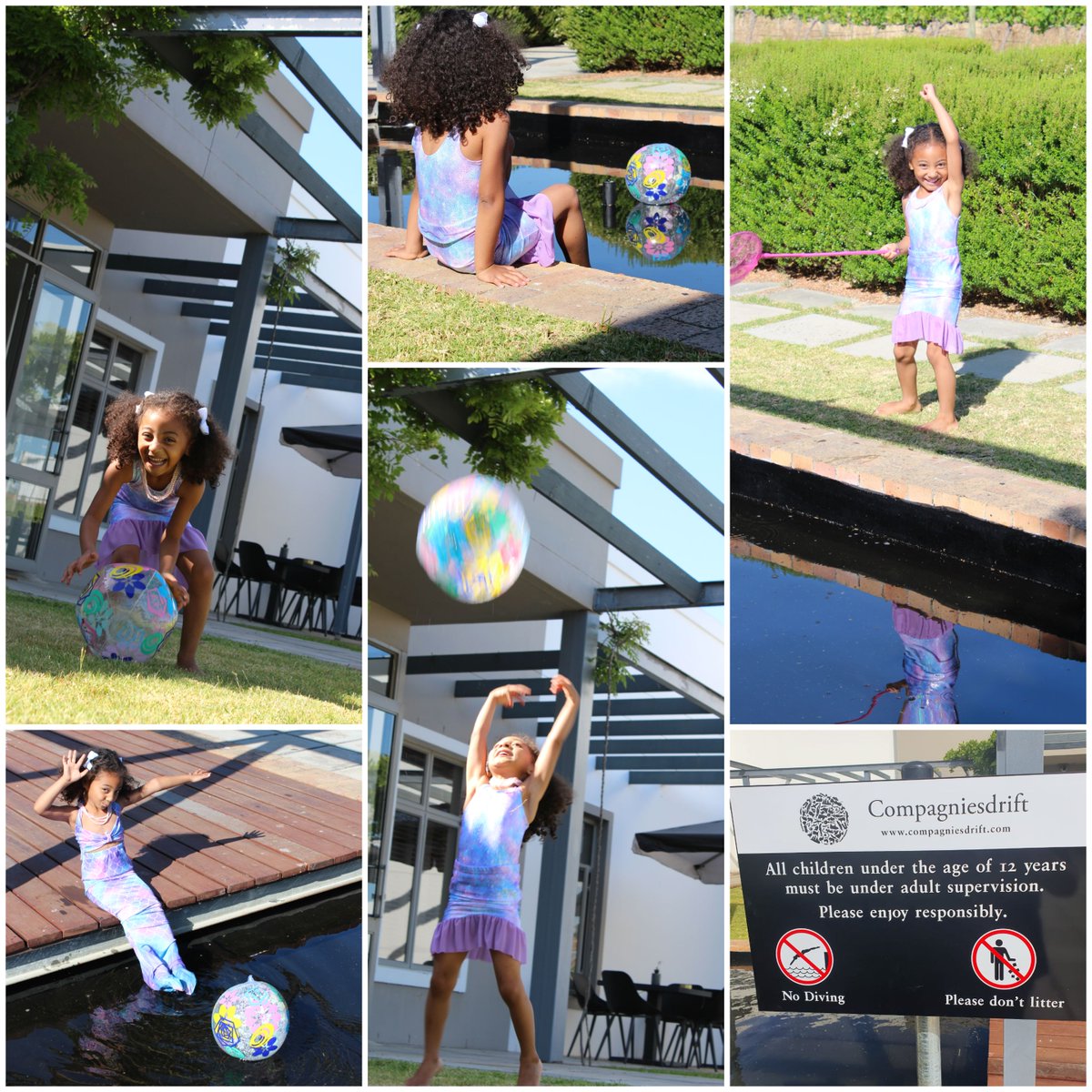 Kids are having fun at Compagniesdrift. This little mermaid came to cool off in our splash pool this week. 

Bring your kids when you visit our Wine &amp; Farm Shop Watch them play while you enjoy our wines, preserves &amp; snacks. 

Open Mon - Fri  09:00 -16:00.  Sat by appointment only