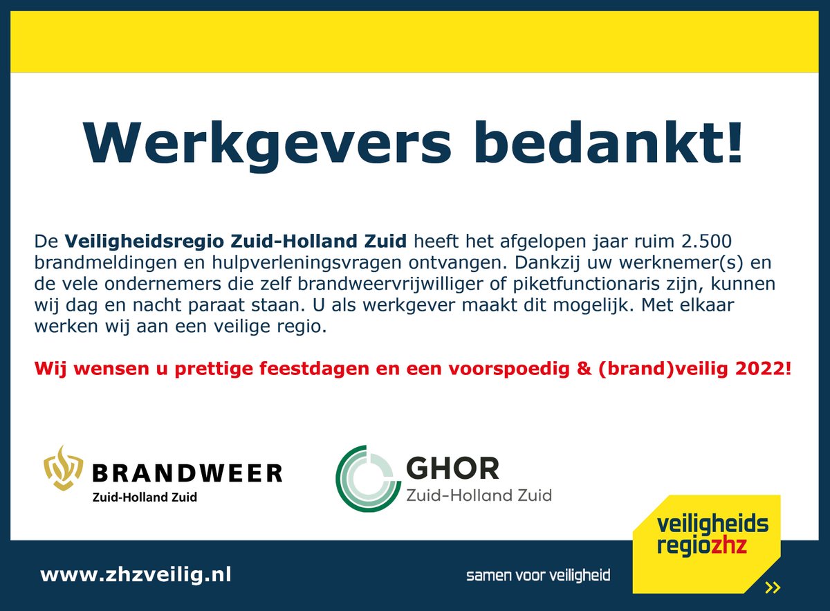 Veiligheidsregio Zuid-Holland Zuid tweet media