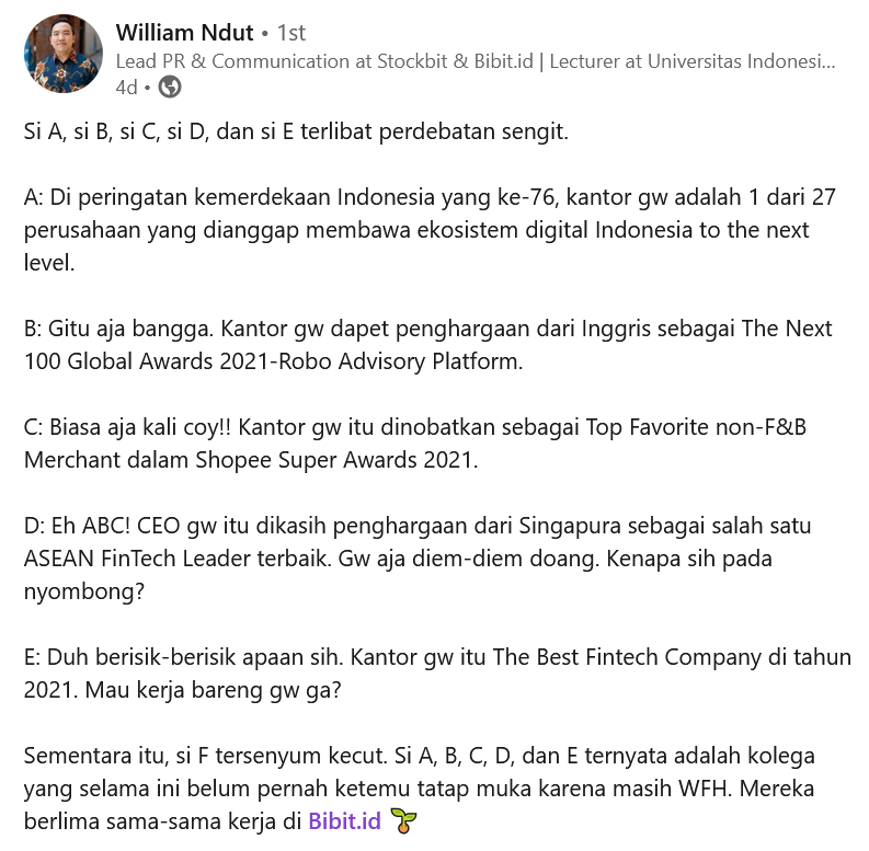 ezash's tweet photo. Gila ini komunikasi dan brandingnya pinter banget 😂 https://t.co/PAaOQHi0Fo