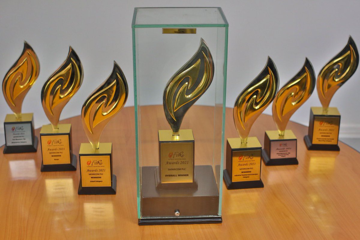 This past Friday, @SafaricomPLC emerged as the overall winner at the @FiReAwardEA a joint initiative of @ICPAK_Kenya , @CMAKenya and the @NSE_PLC #FireAward2021