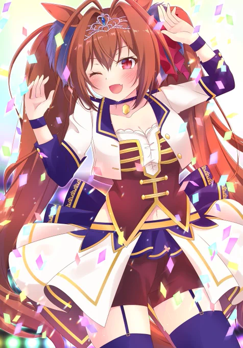 ステージ衣装うまぴょい!
差分はツリー。

#ウマ娘 #ダイワスカーレット 