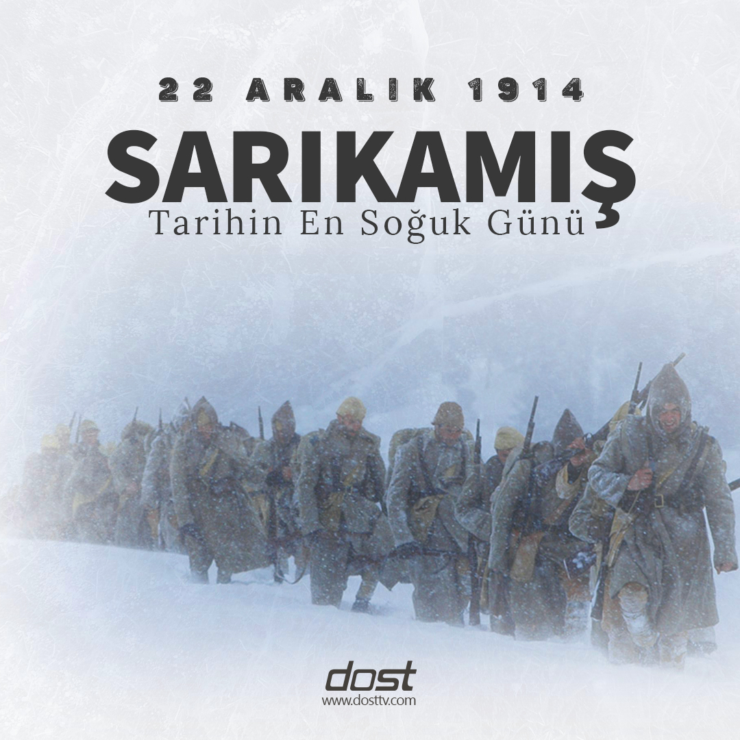 Şehadetlerinin 107. yıl dönümünde Sarıkamış Şehitlerimizi rahmet ve minnetle anıyoruz. 
#sarıkamıs #dostradyotv