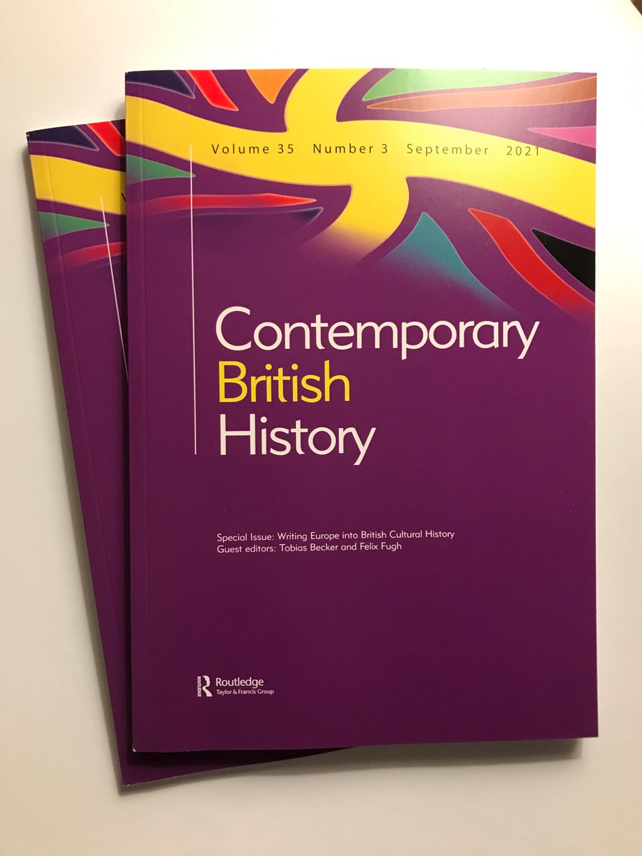 Now out in print @CBHJournal on “Writing Europe into British Cultural History” edited with @FelixFuhg, contributions by @retroramblings, @FelixFuhg, @hollojk, @PatrickGlen and Sina Fabian tandfonline.com/toc/fcbh20/35/…