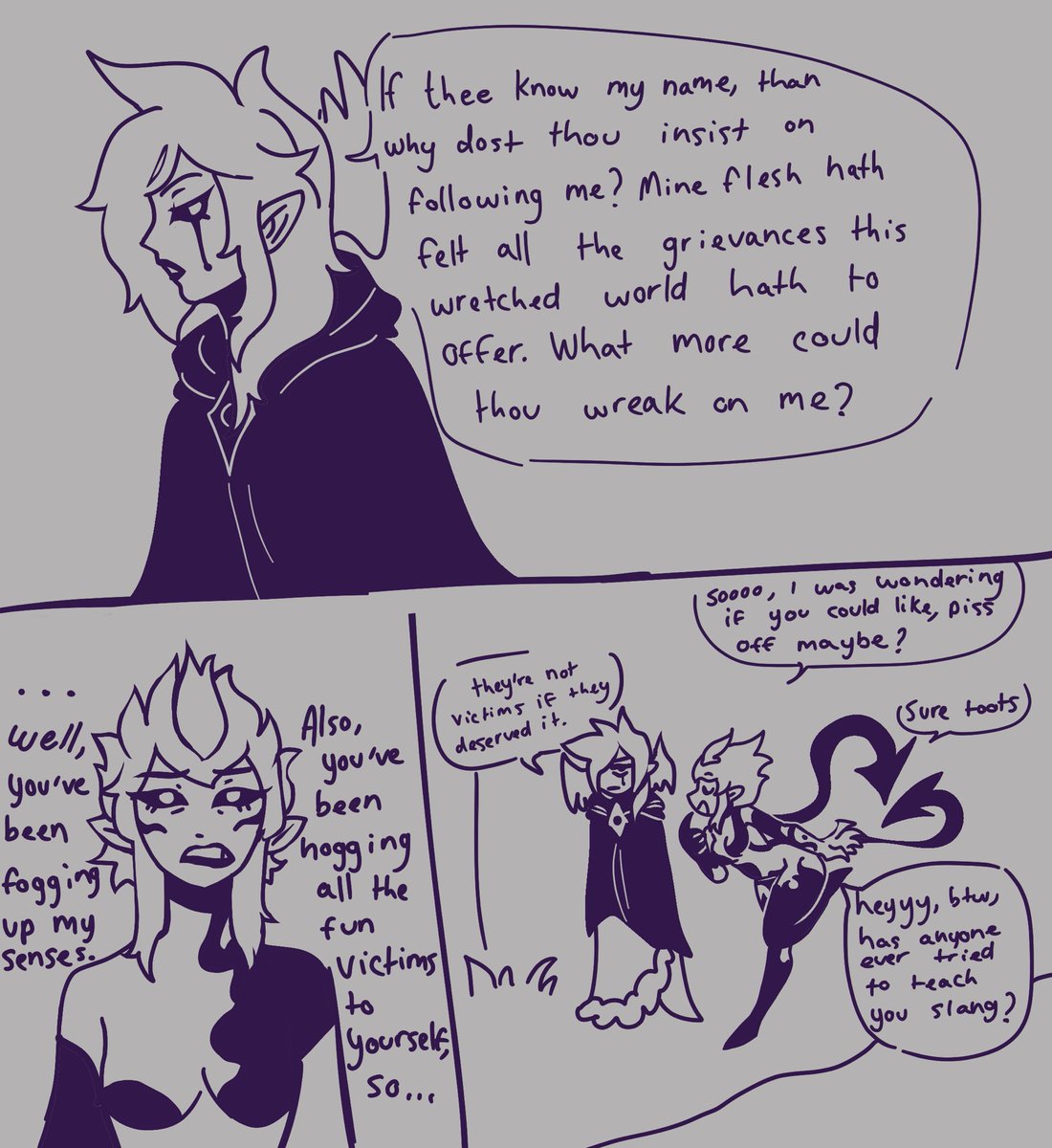 Having fun with their dynamic hehe 

#morgana #evelynn #artoflegends 