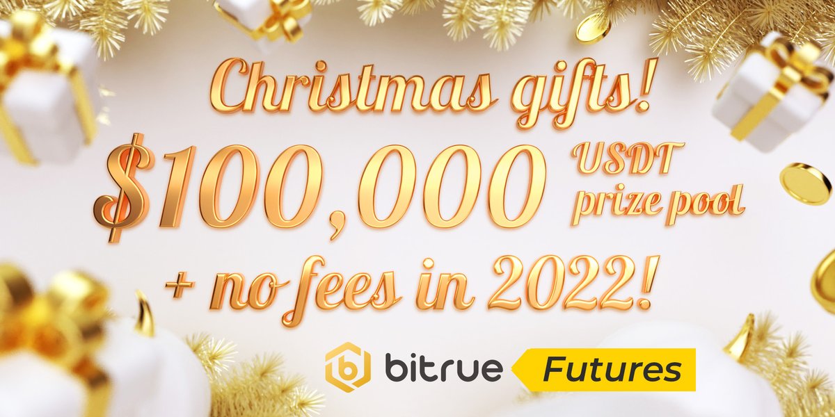 BitrueOfficial's tweet photo. The #BitrueChristmas Bonanza is almost over! If you're a Futures trader there's still time to take part though - you might have all Futures fees waived in 2022! All the info can be found at https://t.co/PZkU7AQVtk https://t.co/9die59BcZz