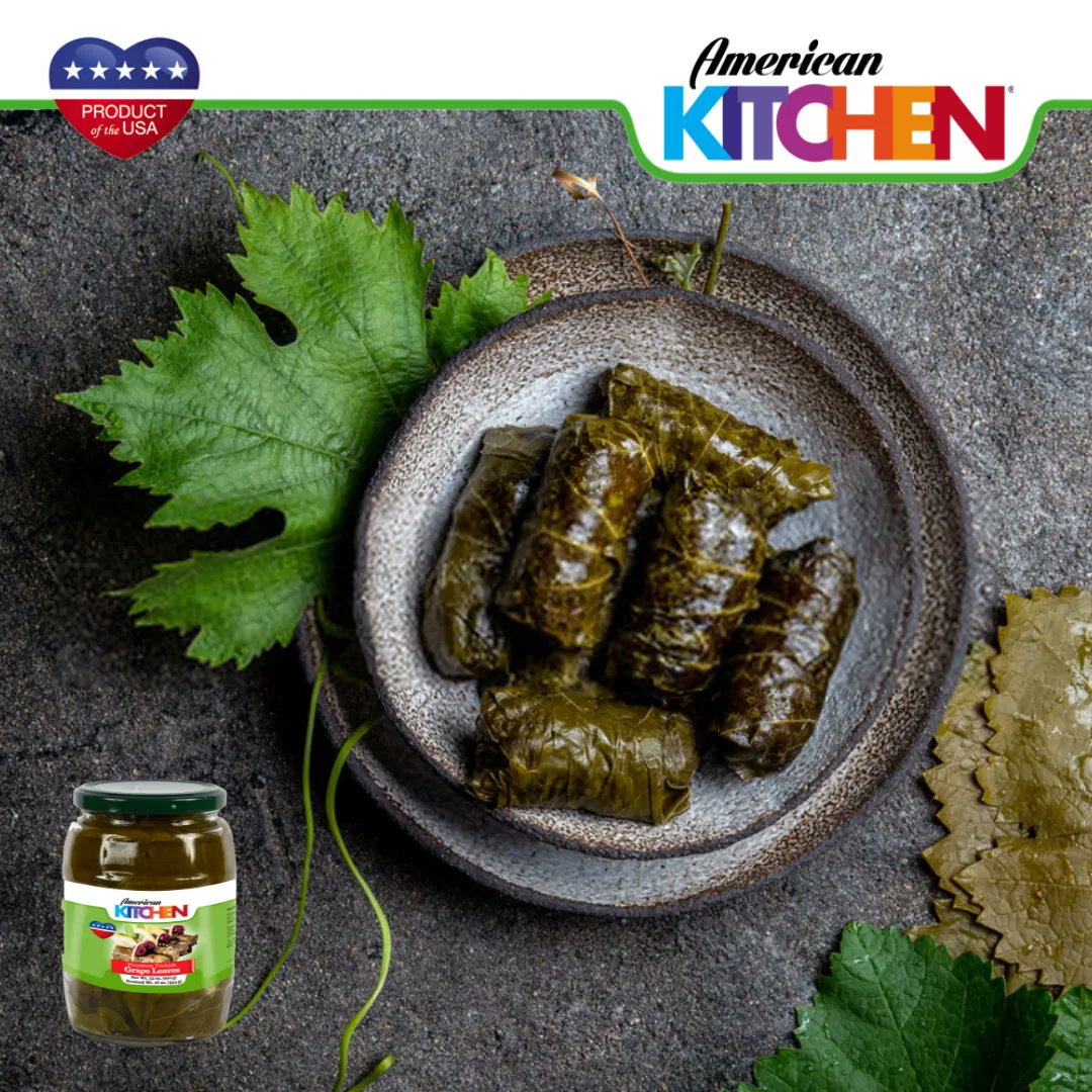 AmericanKitchME's tweet photo. Bring the authentic and traditional flavor to your homemade Dolmades with the American Kitchen Premium Turkish Grape Leaves. https://t.co/9zVorhLs0S