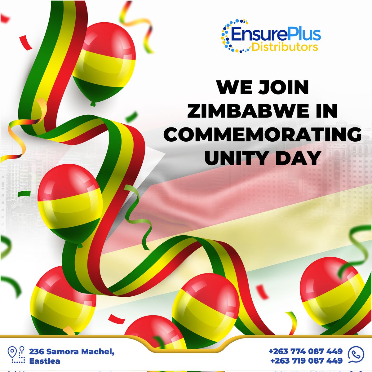 ensureplus_zw's tweet photo. Happy National Unity day Zimbabwe 🇿🇼 https://t.co/V79ghVdnUs