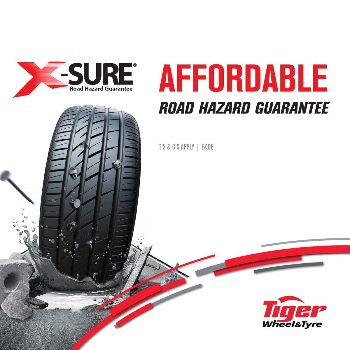 TigerWheelnTyre's tweet photo. When every cent counts, don't be left out of pocket with irreparable tyre damage.

Sign up for the new and improved X-SURE® Road Hazard Guarantee for peace of mind when the unexpected happens.

#TigerWheelnTyre #XSure #RoadHazardGuarantee https://t.co/JKfqTNQkp8