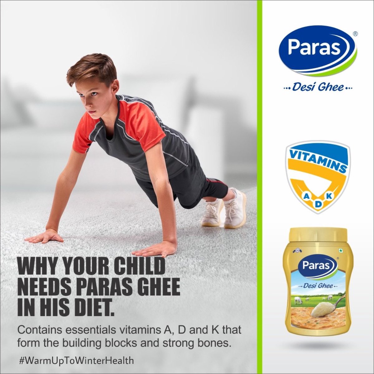 parasdairy1960's tweet photo. Yes you heard that right. Paras Desi Ghee has Vitamins A, D & K which make your child's bones stronger, thus making him
healthier & fitter!
To buy, click any link in the bio.
#paras #parasdesighee #desighee #gheehaisahi
#lifeenriched #pure #purity #pureghee #warmuptowinterhealth https://t.co/APBE2pTjSP