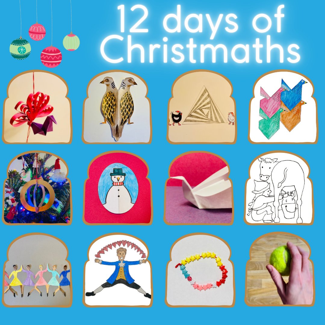 mathsontoast's tweet photo. We're counting down to...the 12 Days of Christmaths! We've put our #creativemaths twist on that number-themed classic festive song. Stay tuned as we reveal 12 fun #festivemaths activities you + your family can try over the holidays 👀🎄 #positiveaboutmaths https://t.co/VgSwJuDGIk