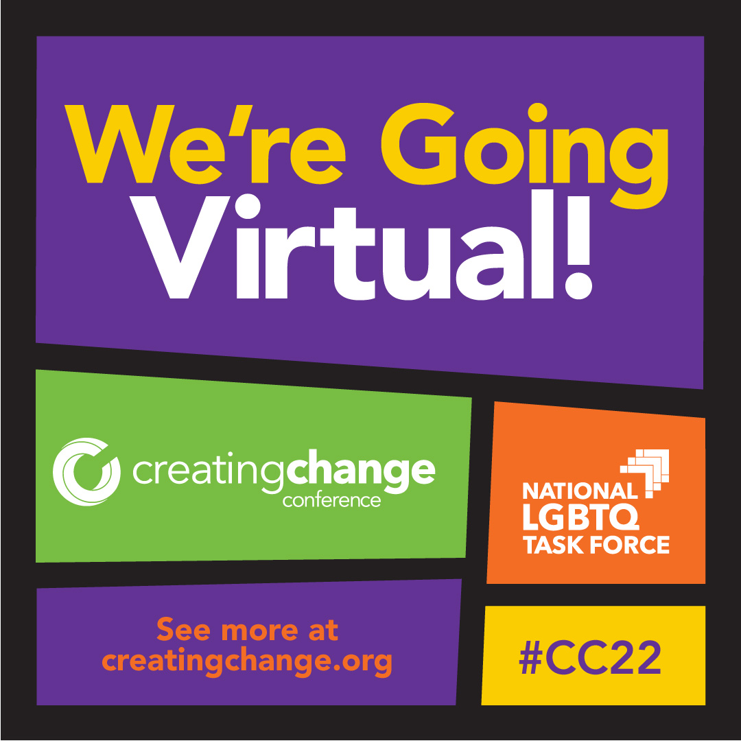 TheTaskForce's tweet photo. WE"RE GOING VIRTUAL! #CC22

Due to COVID conditions, we are announcing that the 34th Annual #CreatingChangeConference will now be held virtually.

"We feel the safest and most responsible decision is to gather virtually..." said Kierra Johnson.

More at: https://t.co/7lEaEzSfAs https://t.co/p465RUuevq