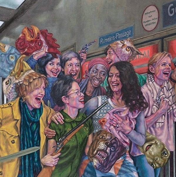 RoxanaHalls's tweet photo. Recent painting 

LAUGHING WHILE MARAUDING

Oil on Linen
90 x 120 cm
2021

Private Collection

from the CRIME SPREE series https://t.co/eQ6rjZs8Jy