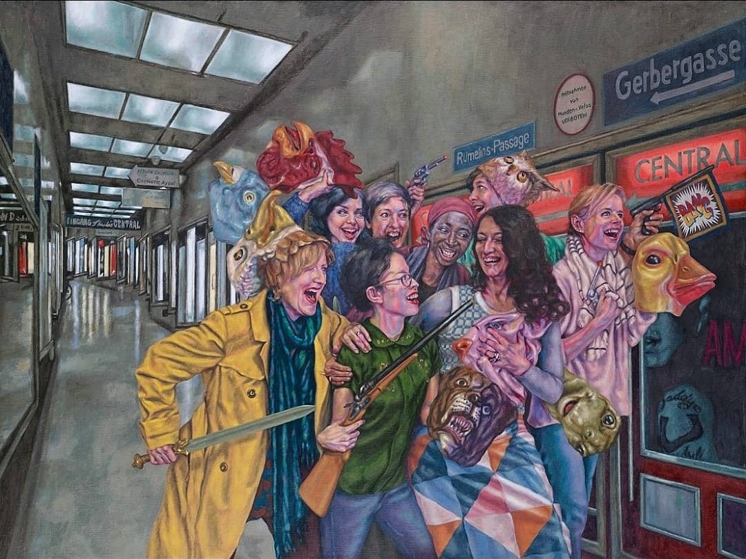 RoxanaHalls's tweet photo. Recent painting 

LAUGHING WHILE MARAUDING

Oil on Linen
90 x 120 cm
2021

Private Collection

from the CRIME SPREE series https://t.co/eQ6rjZs8Jy