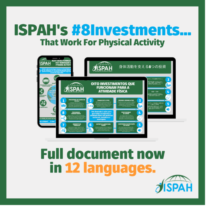 BJSM_BMJ's tweet image. Translations of the #8Investments That Work for Physical Activity! 🏃‍♀️

✅ 12 languages – full document
✅ 9 languages – infographic and postcard versions 

Share your #8Investments across social media!

💥 @ISPAH 

bit.ly/31PldGm