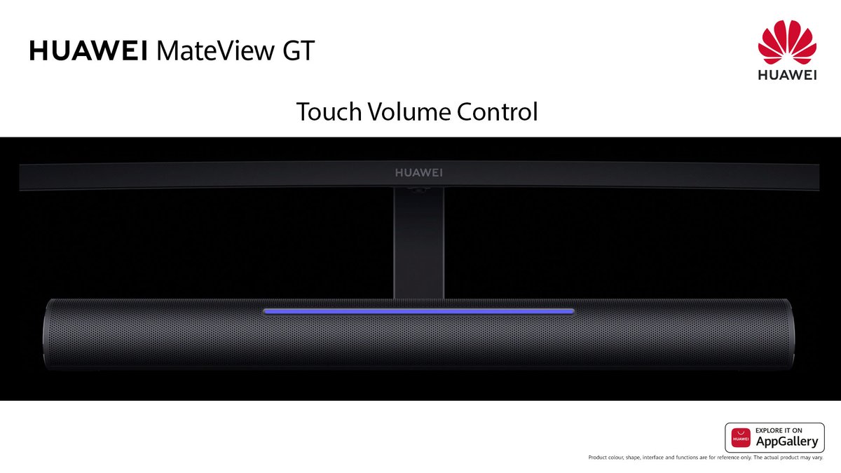 HuaweiZA's tweet photo. Take control of your volume with the #HUAWEIMateViewGT!
#SeeBeyondTheScreen with Touch Volume Control!
Available now👉 https://t.co/4adTydXieV https://t.co/pvOCjGWRnX