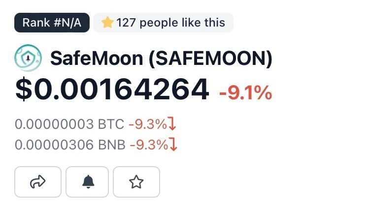 SafemoonWarrior's tweet photo. CoinGecko is now displaying #SAFEMOON V2 price 🔥 

LINK https://t.co/xDzDExySSa https://t.co/8c1Ly8kLYf