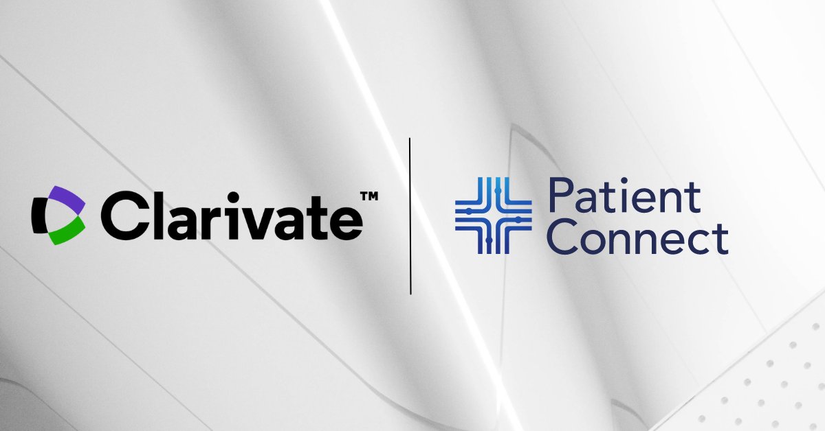 Clarivate's tweet photo. Breaking! @Clarivate acquires @patientconnect1, a global leader in helping life science companies make confident, data-driven decisions. Learn about this milestone move: https://t.co/MdL0C0uqrL

#PatientConnectJoinsClarivate #pharma #healthcare #lifesciences https://t.co/hl4XK9WxAE
