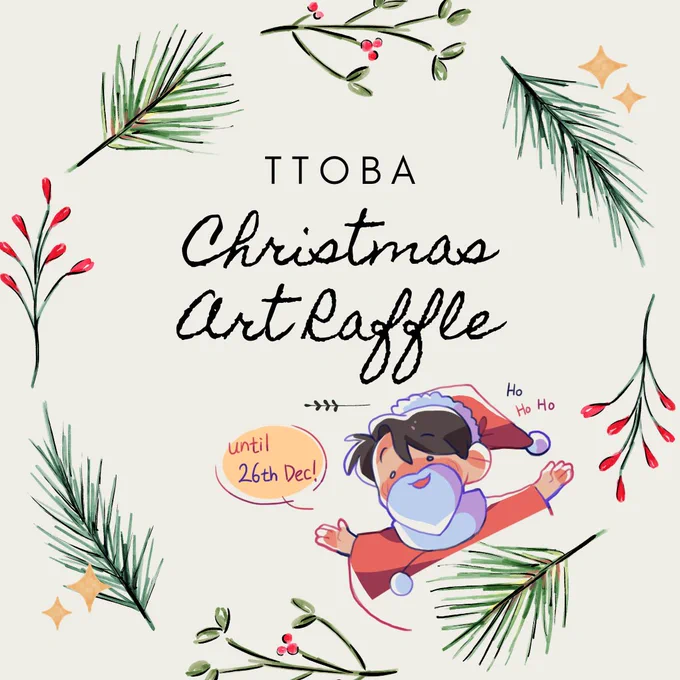 🎄Christmas Art Raffle⛄
Thank you always for enjoying my work and supporting me! I wanted to do an art raffle to show my appreciation. I am now your secret Santy.🎅✌

• RT and follow to enter
• Reply with reference pic of oc/fanart you want

Thank you again &amp; happy holidays! 