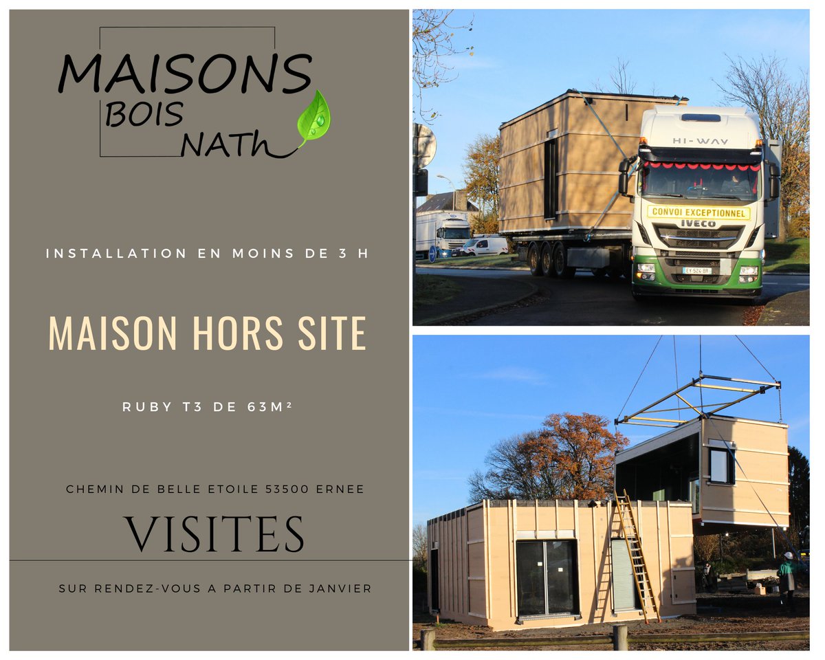 La première "Maison Bois Nath" ouvre aux visites sur rendez-vous dès Janvier ! Après 3 heures de montage le 29 Novembre, nous terminerons par la pose de la cuisine tout début Janvier 2022.