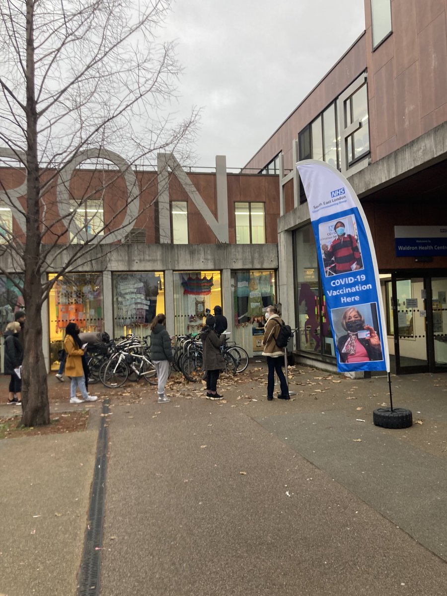 DriSeb's tweet photo. We are back today. Tomorrow will be  our last vaccination day before Christmas 🎄. Please come and get your 1st, 2nd or booster at the one and only Waldron Vaccination Centre in New Cross, Lewisham, Southeast London….#wearelewisham #pfizer https://t.co/Wuw70Yut6K