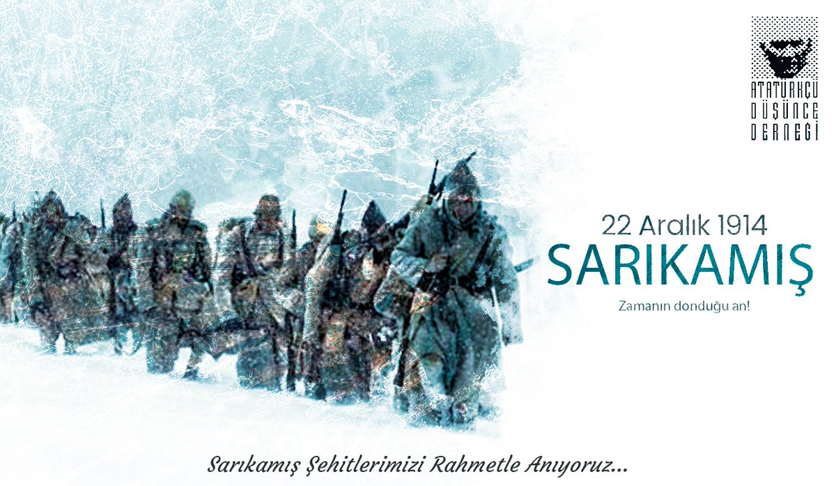 107. Yılında Sarıkamış Şehitlerimizi rahmet, minnet ve saygıyla anıyoruz. 
Ruhları şad olsun.
#Sarıkamış