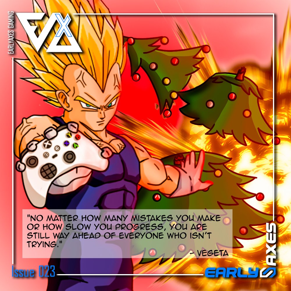 EarlyAxes's tweet photo. Hy EAX’ers, MSW is back.
We here at EarlyAxes would like to wish you a festive holiday, and a reminder to not neglect your PC or consoles (orders from Vegita)… They have feelings TOO… Till next time!!
#eaxdaily#EAX #msweax #earlyaxes #DBZ #dbzart https://t.co/sR8eKTSit5