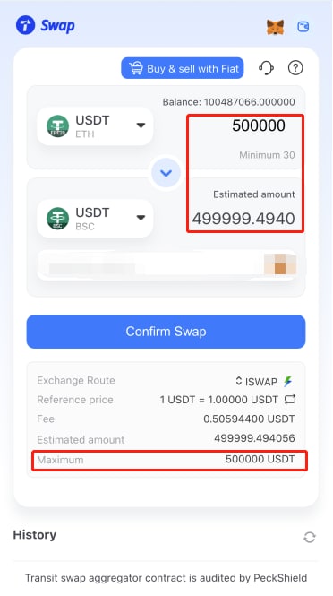 iSwapCom's tweet photo. Wanna try $500,000 Cross Chain Swap with 0 slippage and 0 handle fee?
Come to @TokenPocket_TP to enjoy iSwap quick cross chain service.
👉Click the Swap button on TokenPocket now‼️
#Crosschain #iSwapCom https://t.co/nu79cxFoCY