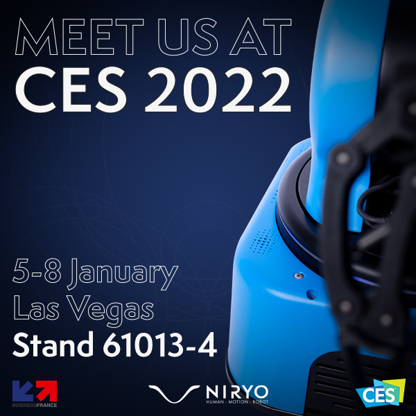 NiryoRobotics's tweet photo. We are very proud to announce that you’ll be able to visit us at CES 2022!
Come meet us stand 61013-4, you might discover some brand new exciting things! 👀
#CES2022 #Niryo #Robotics #Innovation #Technology #BusinessFranceLaureat https://t.co/IMlQw1Vlf2