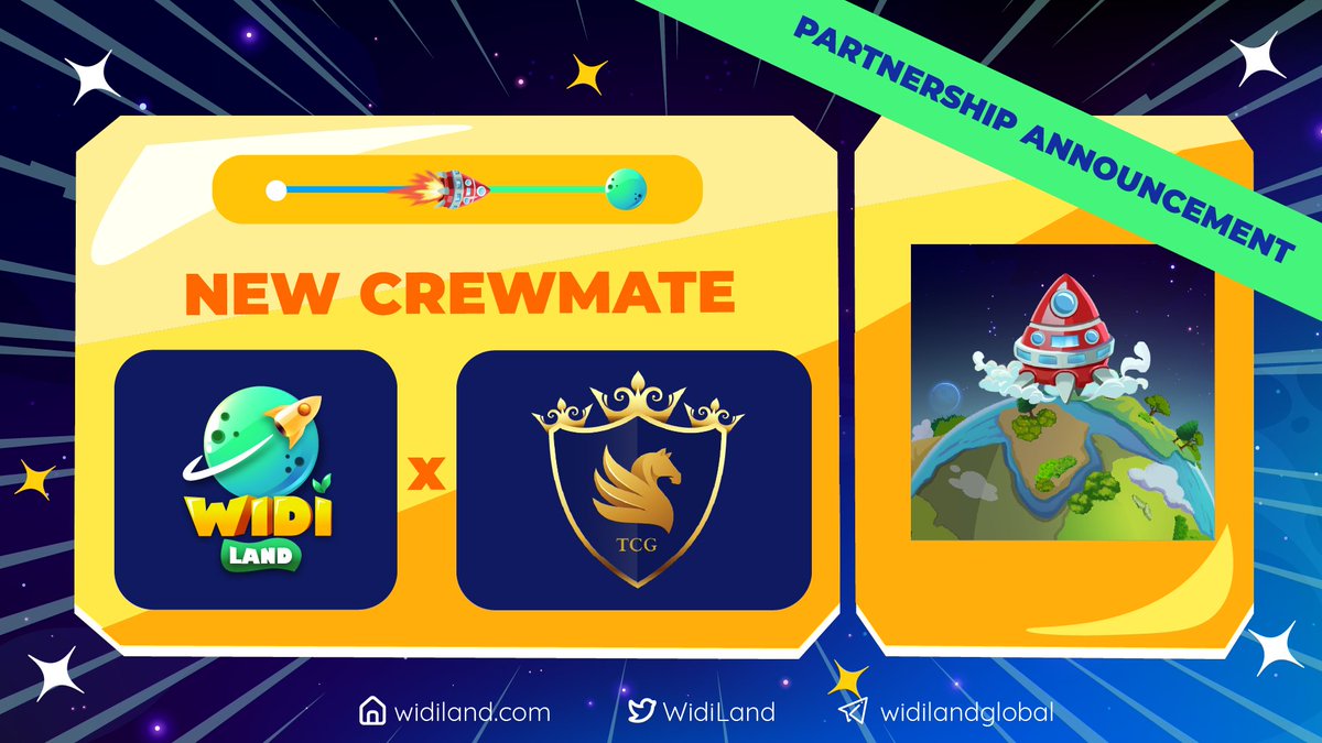 🎉New Crewmate Relationship🎉

WidiLand is excited to announce our partner 
<a href="/TripleCrown_TCG/">Triple Crown Guild</a> -  the first guild created especially for Pegaxy with a view to bringing play-to-earn and NFT games to all players around the world 

We're looking forward to this fruitful collab!