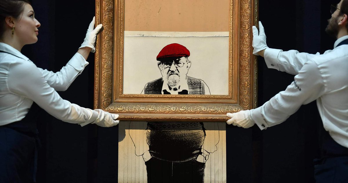 Day 22:

"Shit" | Banksy, spray paint on paper, 2018