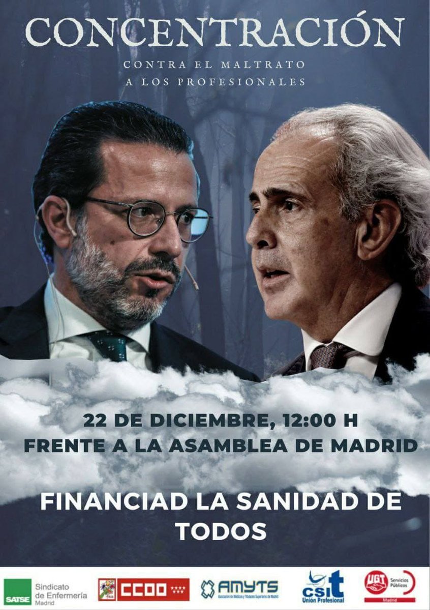 elpcm's tweet photo. Tras las declaración de ayer de IDA, la concentración de hoy en defensa de la sanidad pública ante la asamblea, cobra una mayor importancia

Todas a defender la sanidad pública y a señalar a las responsables de la situación actual: las políticas de Ayuso y su gobierno. https://t.co/IWKiGFGJCt