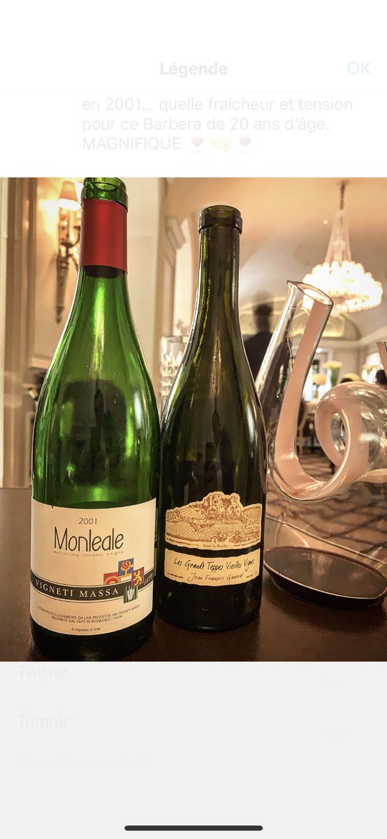 GeoffAdam's tweet photo. Étincelant Les Grandes Teppes 2014 de JF Ganevat & superbe decouverte avec le Barbera « Monleale » de chez Vignetti Massa 2001.Fraicheur et tension pour ce Barbera de 20 ans d’âge.MAGNIFIQUE 🍷🤜
#savoie #ganevat #lesgrandsteppes #barbera #monleale #vignettimassa #waltermassa https://t.co/bMXTHYBxFu