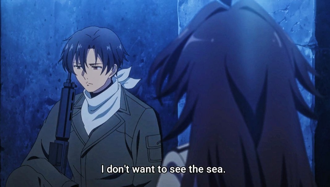 qann30's tweet photo. 86 - Eighty Six

𝘓𝘢𝘶𝘨𝘩𝘴 in Volume 6

"I want to show you the sea. I want to show you things you’ve never seen before. Places you can’t see unless the war ends. So when it does... if we survive, let’s see the sea together."

ー Taii to Taisa

#EightySix #エイティシックス https://t.co/LcYzPshLvy