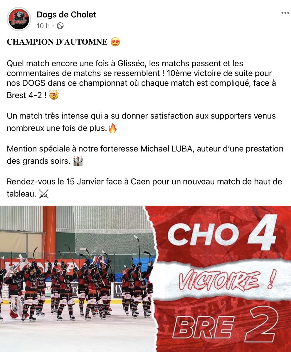 GBOURDOULEIX's tweet photo. Bravo les @DogsCholet ! Quel match hier soir ! 
Champion d’automne ! 👏🏻👏🏻👏🏻👏🏻
Bravo à toute l’équipe !
#Cholet #Choletais #EnsembledanslAction #SupporterNumeroUn https://t.co/tJYGKZKvrg